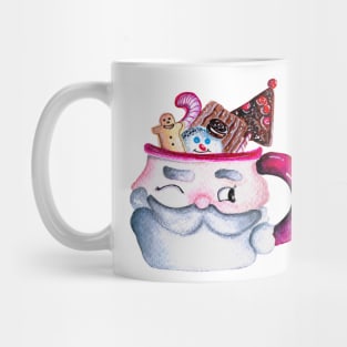 Santa Candy Mug and Christmas Candies - White Mug